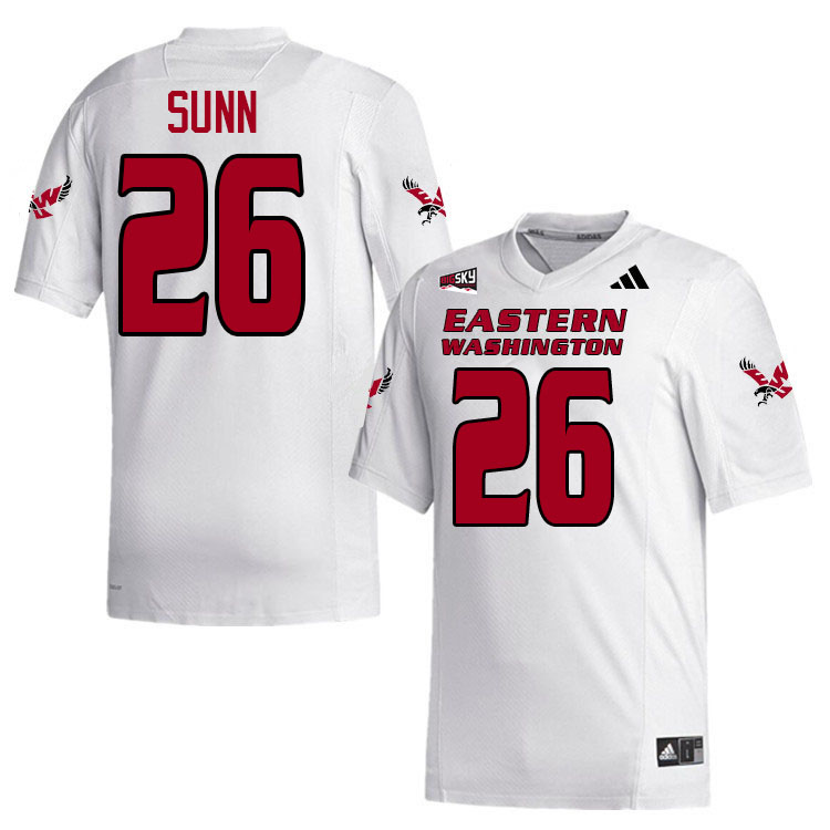 Eastern Washington Eagles #26 Read Sunn College Football Jerseys,Uniforms Stitched-White